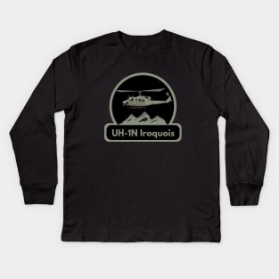 UH-1N Iroquois Helicopter Kids Long Sleeve T-Shirt